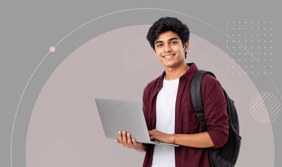 Student with laptop