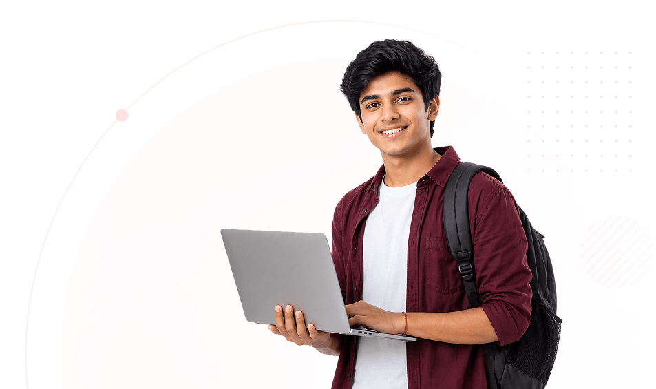 Student with laptop